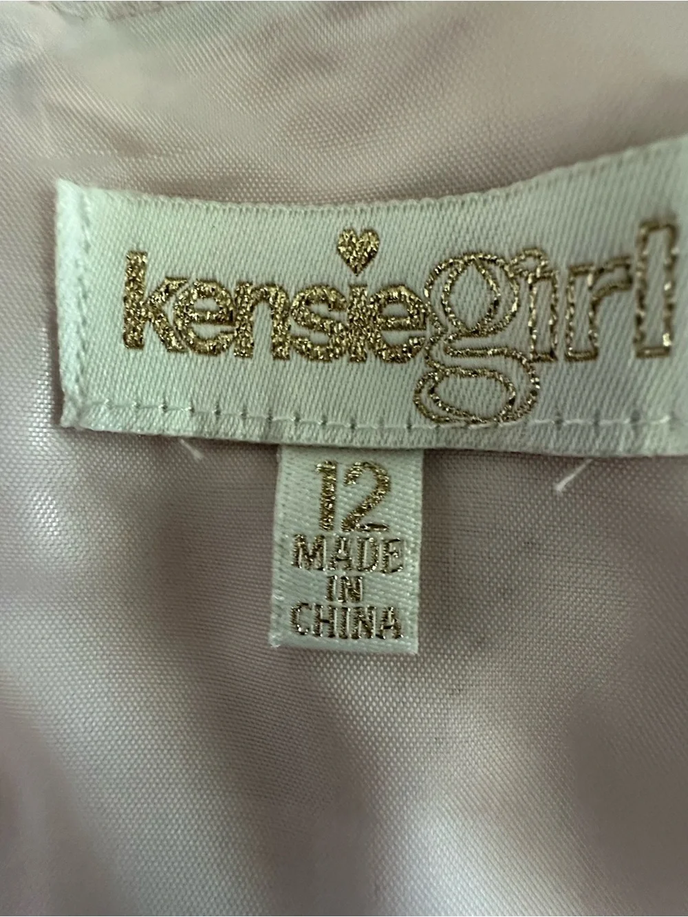 Kensie Girl Size 12 Pink Floral on Navy Tiered Ruffle Formal Dress Fully Lined